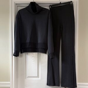 Lululemon Black Flare Pants & Top Set